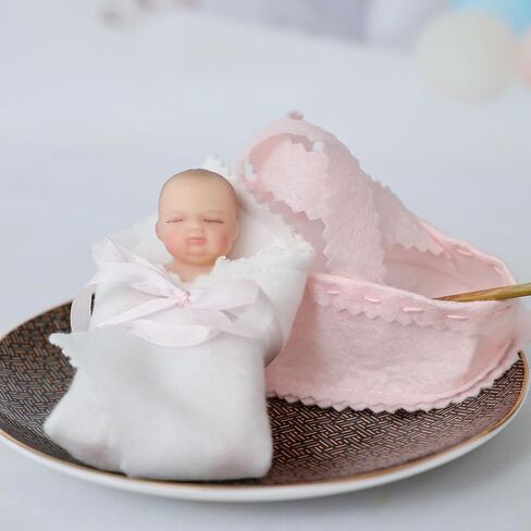 5 inch Mini Platinum Silicone Reborn Baby Doll, Tiny Silicone Baby Dolls，Realistic Newborn Baby Dolls Full Body Stress Relief, Decoration, Gifts, Collectible in Saudi Arabia