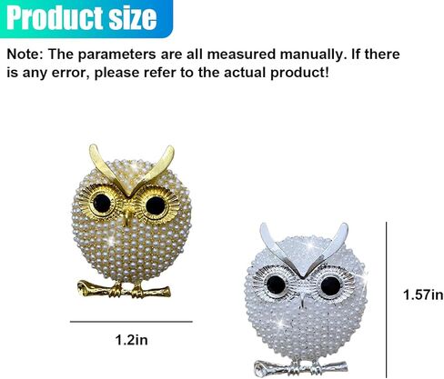 2PCS Bling Owl Car Air Vent Clips, Crystal Rhinestone Auto Air Conditioning Outlet Clip, Animal Air Freshener Diffuser Charm, Cute Car Interior Decoration Accessory for Women (Owl) in Saudi Arabia