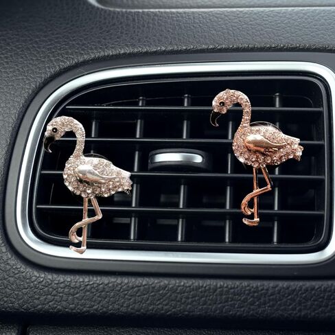 2PCS Bling Owl Car Air Vent Clips, Crystal Rhinestone Auto Air Conditioning Outlet Clip, Animal Air Freshener Diffuser Charm, Cute Car Interior Decoration Accessory for Women (Owl) in Saudi Arabia