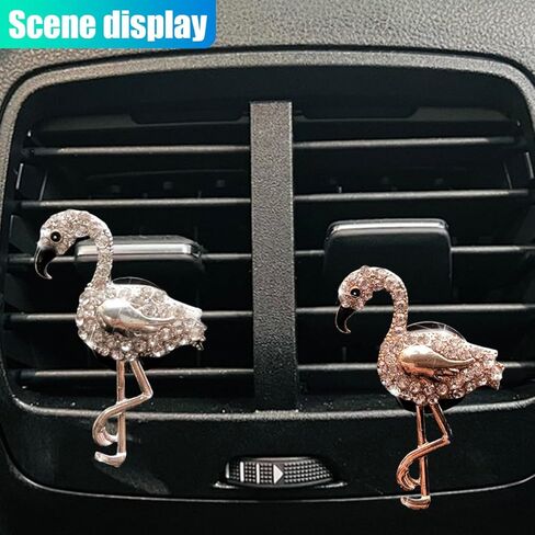 2PCS Bling Owl Car Air Vent Clips, Crystal Rhinestone Auto Air Conditioning Outlet Clip, Animal Air Freshener Diffuser Charm, Cute Car Interior Decoration Accessory for Women (Owl) in Saudi Arabia
