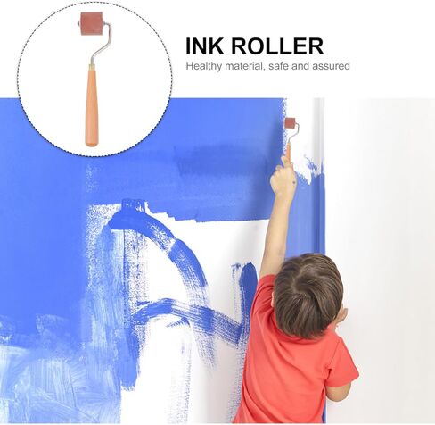 NUOBESTY Rubber Brayer Roller for Printmaking 7.36 Inch Ink Roller Tool for Crafts and Fine Art Supplies Easy to Clean and Lightweight for Artists and Students in Saudi Arabia