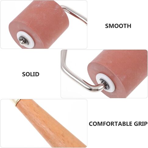 NUOBESTY Rubber Brayer Roller for Printmaking 7.36 Inch Ink Roller Tool for Crafts and Fine Art Supplies Easy to Clean and Lightweight for Artists and Students in Saudi Arabia