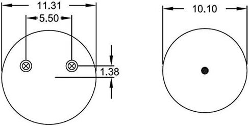 حقيبة زنبركية هوائية TORQUE لموديلات Hendrickson AAT 30K (تحل محل Firestone 8774، W01-358-8774، Hendrickson S-25873، C-25873، Goodyear 1R14-12) (TR8774) in Saudi Arabia