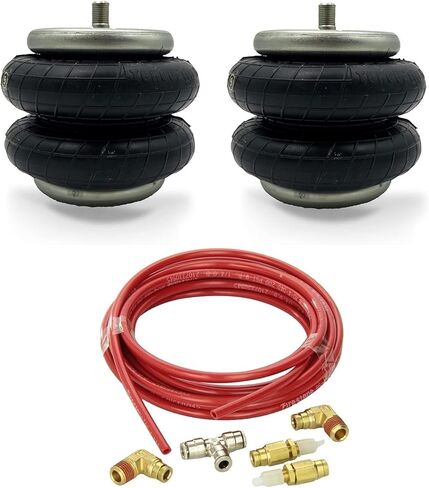 Firestone Airide Ride-Rite Pair of Rear Replacement Air Helper Springs | Double Convoluted | Reduces Suspension Fatigue | Includes TrendsAuto Decal | 6401 in Saudi Arabia