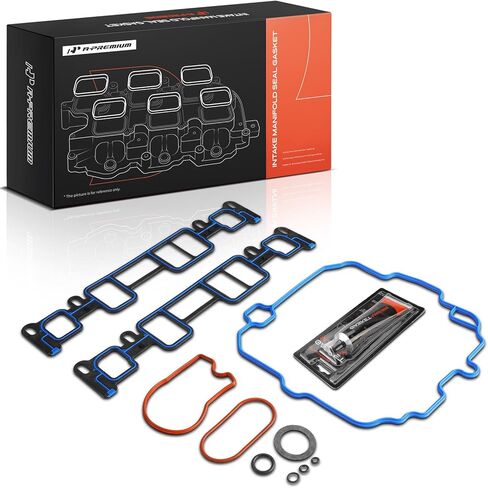 A-Premium Lower & Upper Engine Intake Manifold Gasket Set Compatible with Chevy, GMC, Isuzu, Oldsmobile Car - 1996-2006 - Express 1500, K1500, Jimmy, Savana 1500, Sonoma, Bravada & More, OHV V6 4.3L in Saudi Arabia