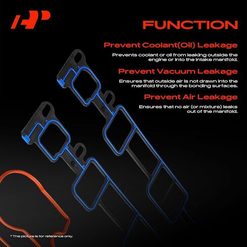 A-Premium Lower & Upper Engine Intake Manifold Gasket Set Compatible with Chevy, GMC, Isuzu, Oldsmobile Car - 1996-2006 - Express 1500, K1500, Jimmy, Savana 1500, Sonoma, Bravada & More, OHV V6 4.3L in Saudi Arabia