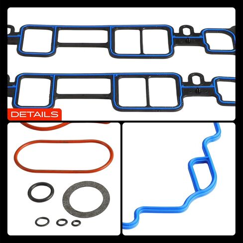 A-Premium Lower & Upper Engine Intake Manifold Gasket Set Compatible with Chevy, GMC, Isuzu, Oldsmobile Car - 1996-2006 - Express 1500, K1500, Jimmy, Savana 1500, Sonoma, Bravada & More, OHV V6 4.3L in Saudi Arabia