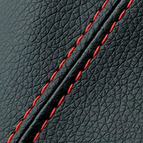 Black Manual Transmission Gear Shift Knob Stick Shifter Boot Cover Red Stitch in Saudi Arabia