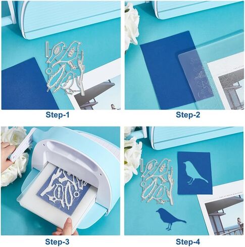 Bird Pattern Carbon Steel Cutting Dies - Tree Branch Bird Silhouette DIY Scrapbooking Metal Embossing & Leaf Stencil for Album Paper Card Art Craft in Saudi Arabia