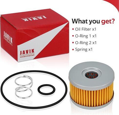 JAVIK فلتر زيت ومجموعة زنبركية دائرية لسوزوكي SP500 SP600 Savage 650 LS650 DR650S DR650SM DR650SE DR650SEL S40 Boulevard LS650 1981-2023 O.E.M #16510-37450 in Saudi Arabia