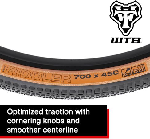 إطار WTB Riddler 45 x 700 TCS خفيف/سريع التدحرج 120tpi Dual DNA SG2، أسود in Saudi Arabia