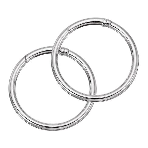 Round Spring O Rings, 2Pcs 2.32 Inch OD Trigger Buckle Snap Clips for Bags, Purses, Keyrings, DIY Accessories, Silver Tone in Saudi Arabia