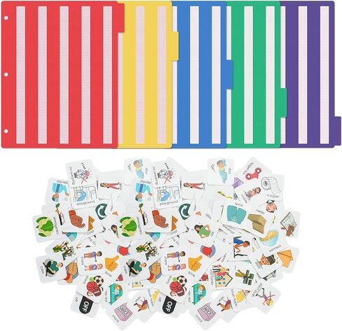 Visual Communication Book, 300 ASD Laminate Icon Picture Cards Autism Communication Cards Board for nonverbal Kids Autism Language Vocabulary, Speech Articulation Therapy, ADHD & Aprexia Learning in Kuwait