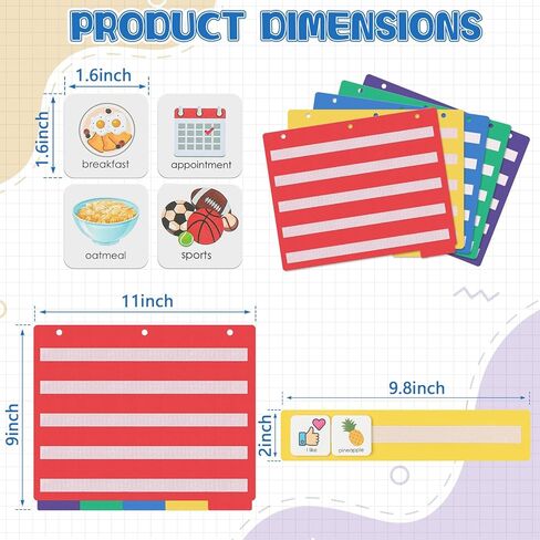 Visual Communication Book, 300 ASD Laminate Icon Picture Cards Autism Communication Cards Board for nonverbal Kids Autism Language Vocabulary, Speech Articulation Therapy, ADHD & Aprexia Learning in Kuwait