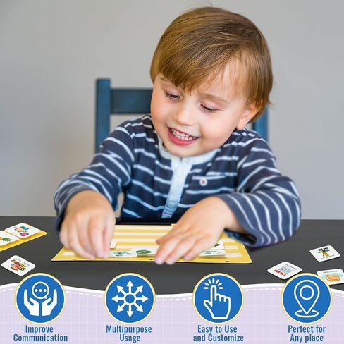 Visual Communication Book, 300 ASD Laminate Icon Picture Cards Autism Communication Cards Board for nonverbal Kids Autism Language Vocabulary, Speech Articulation Therapy, ADHD & Aprexia Learning in Kuwait