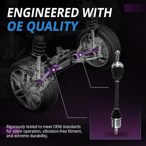 [4-Wheel ABS] Front Right CV Axle Assembly Replacement for 1992 1993 1994 1995 1996 1997 1998 1999 2000 Honda Civic, 1997 1998 1999 2000 EL, Passenger Side 60-4064 in Saudi Arabia
