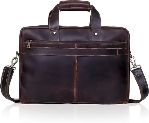 Leather Briefcase for Men and Women Vintage Laptop Messenger Bag 16 inches Handmade Professional Satchel Bag for Office Work Business Travel Unisex Shoulder Executive Bag in Saudi Arabia
