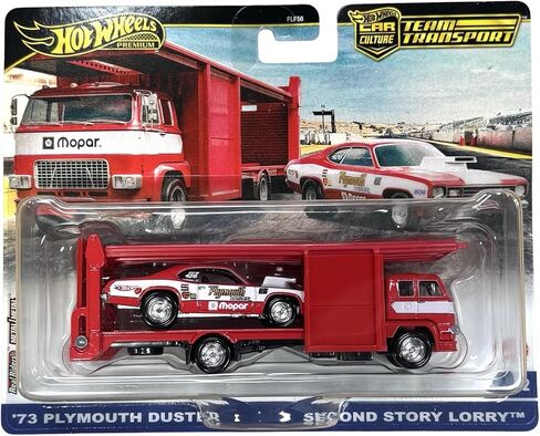Hot Wheels Team Transport '73 Plymouth Duster Second Story Lorry #82, 1:64 Scale Model in Saudi Arabia