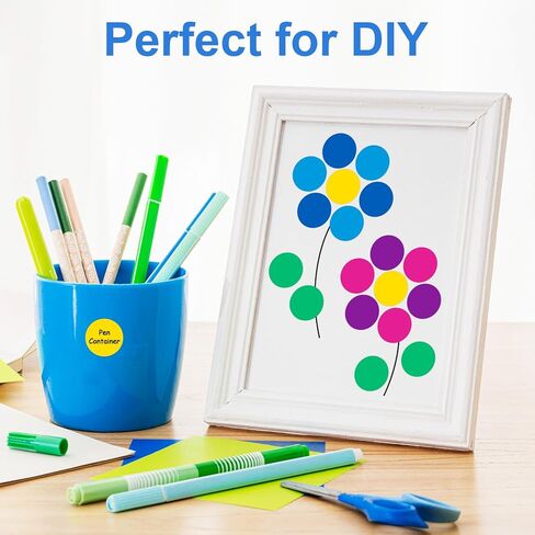 1600 PCS Printholic Colored Dot Stickers, 10 Color Circle Price Stickers, 3/4 Inch Round Color Coding Labels for Office, Home, Teaching Events, Garage Sales - 20 Sheets in Kuwait