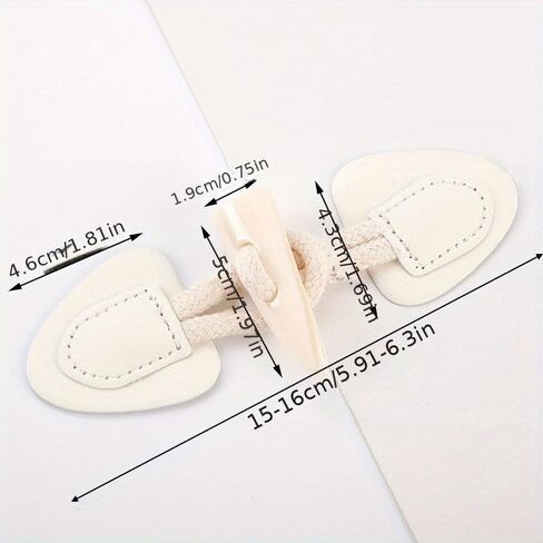 5 Pairs PU Leather Horn Buckle Toggle Button Fastener for Coat Jacket Duffle DIY Craft Sew on Clothing Sewing Decoration (Coffee-5 Pairs) in Saudi Arabia