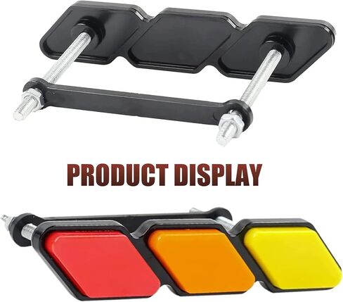 1 PC Car Grille Decoration Badge, Tricolor Badge Accessories, Classic Slotted Grille Decoration, Universal for Most Cars (Multicolored) in Saudi Arabia
