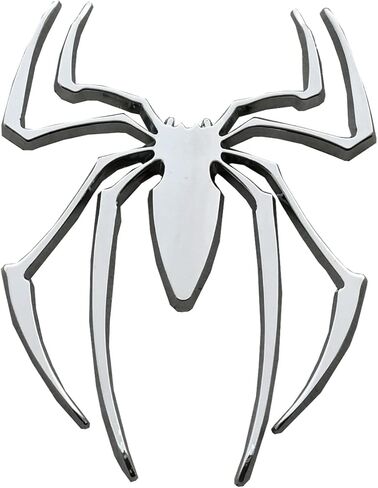 قطعتان من ملصق السيارة بشعار عنكبوت ثلاثي الأبعاد بشعار عنكبوت معدني متوافق مع Can Am Spyder، مركبة عالمية، شاحنة، دراجة نارية، RV، سكوتر، سيارات الدفع الرباعي، الباب، النافذة (كروم) in Saudi Arabia