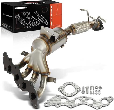 A-Premium Front Left Exhaust Manifold Catalytic Converter Kit Direct-Fit Compatible with Mazda 3 2004-2009 2.0L, 3 Sport 2009 2.0L, EPA Compliant, Replace# LF622050XB in Saudi Arabia