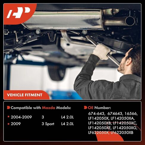 A-Premium Front Left Exhaust Manifold Catalytic Converter Kit Direct-Fit Compatible with Mazda 3 2004-2009 2.0L, 3 Sport 2009 2.0L, EPA Compliant, Replace# LF622050XB in Saudi Arabia