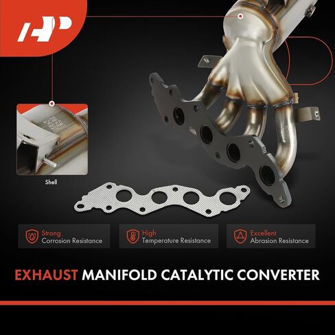 A-Premium Front Left Exhaust Manifold Catalytic Converter Kit Direct-Fit Compatible with Mazda 3 2004-2009 2.0L, 3 Sport 2009 2.0L, EPA Compliant, Replace# LF622050XB in Saudi Arabia