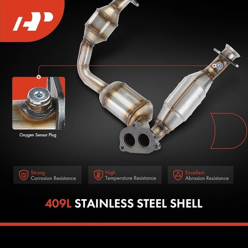 A-Premium Front Catalytic Converter with Gasket Kit Direct-Fit Compatible with Ford Ranger 2001 2002 2003, 3.0L, E.P.A. Compliant in Saudi Arabia