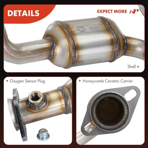 A-Premium Front Catalytic Converter with Gasket Kit Direct-Fit Compatible with Ford Ranger 2001 2002 2003, 3.0L, E.P.A. Compliant in Saudi Arabia