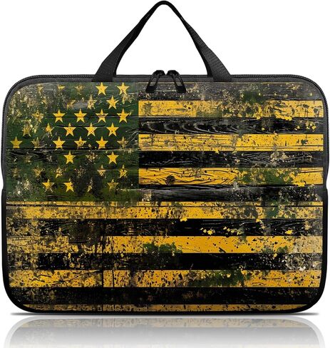 14 15 15.4 15.6 بوصة حقيبة الكمبيوتر المحمول بمقبض حقيبة الكمبيوتر، حامل الحقيبة غطاء الكمبيوتر المحمول غطاء ناعم متوافق مع Dell، Lenovo، Toshiba HP، Asus Notebook-Glowing Dream Catcher Wolf in Kuwait