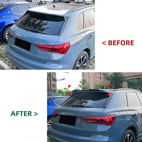 ديكور جناح سبويلر للسقف الخلفي للسيارة أودي Q3 F3 SUV 2019-2026 أسود in Saudi Arabia
