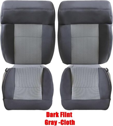 FZJDSD Custom Front Driver & Passenger Side Bottom & Top Replacement Seat Covers Leather or Cloth Black/Tan/Gray Compatible with Ford F150 2004 2005 2006 2007 2008 in Saudi Arabia