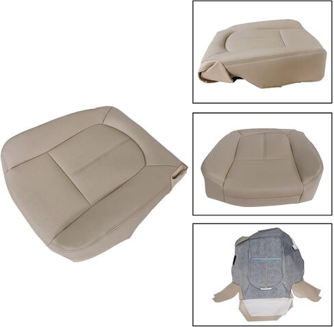 FZJDSD Tan Driver Side Bottom Perforated Microfiber Leather Replacement Seat Cover & Foam Cushion Compatible with Ford F250 F350 F450 F550 Lariat 2011 2012 2013 2014 2015 2016 in Saudi Arabia