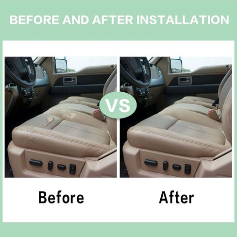 FZJDSD Tan Driver Side Bottom Perforated Microfiber Leather Replacement Seat Cover & Foam Cushion Compatible with Ford F250 F350 F450 F550 Lariat 2011 2012 2013 2014 2015 2016 in Saudi Arabia