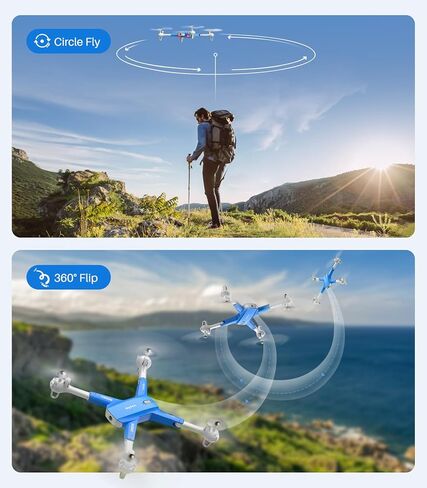 طائرة بدون طيار SYMA مع كاميرا للبالغين والأطفال، كاميرا 1080 بكسل FPV RC كوادكوبتر مع تثبيت الارتفاع، مفتاح تشغيل واحد، تقلبات ثلاثية الأبعاد، بطاريتين للتحكم عن بعد بطائرة هليكوبتر هدايا للأولاد والبنات in Kuwait
