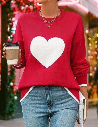 ZESICA المرأة طويلة الأكمام Crewneck سترة 2024 خريف مطبوعة لطيف المتضخم بلوفر مغزول القمم الملابس العصرية in Saudi Arabia