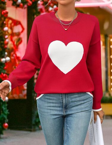 ZESICA المرأة طويلة الأكمام Crewneck سترة 2024 خريف مطبوعة لطيف المتضخم بلوفر مغزول القمم الملابس العصرية in Saudi Arabia
