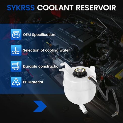 Engine Coolant Reservoir Tank 603-218 Compatible with Ford E-350 Super Duty 2004-2010 E-450 Super Duty 2004-2005 Ford E-350 Club Wagon 6.0L V8 Replace 4C2Z8A080AA 9C3Z8101B 603218 in Saudi Arabia
