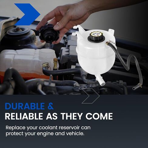 Engine Coolant Reservoir Tank 603-218 Compatible with Ford E-350 Super Duty 2004-2010 E-450 Super Duty 2004-2005 Ford E-350 Club Wagon 6.0L V8 Replace 4C2Z8A080AA 9C3Z8101B 603218 in Saudi Arabia