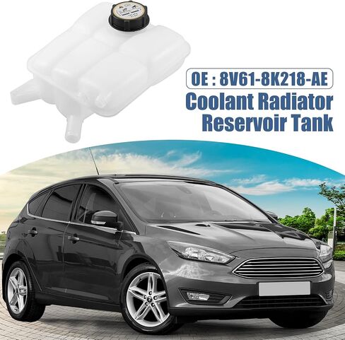 X AUTOHAUX 1 Set Coolant Fluid Overflow Bottle Tank Reservoir with Cap for Ford Focus 2011-2018 Escape 2013-2016 Transit Connect 2014-2016 8V61-8K218-AE in Saudi Arabia