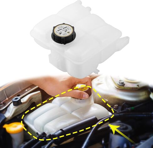 X AUTOHAUX 1 Set Coolant Fluid Overflow Bottle Tank Reservoir with Cap for Ford Focus 2011-2018 Escape 2013-2016 Transit Connect 2014-2016 8V61-8K218-AE in Saudi Arabia