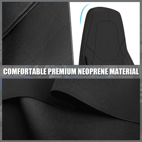 أغطية المقعد الأمامية المخصصة لصالح SAPUBK مع استبدال الجيب الخلفي للفترة 2014-2025 Freightliner Cascadia 33 "الظهر المرتفع ، والجلد المتميز مع غطاء مقعد الرغوة الناعم المركب الخلفي (رمادي) in Kuwait