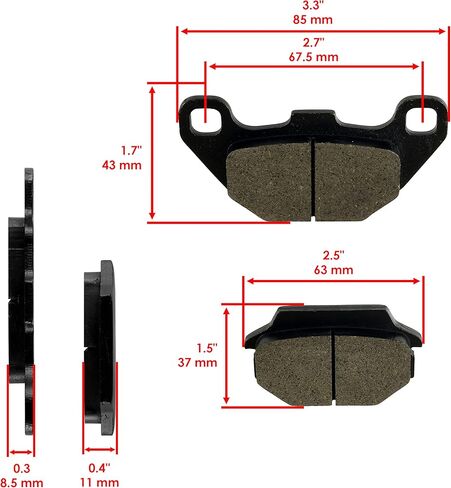 Caltric Front Brake Shoes & Rear Pads Compatible with Kymco Mxu 150 2005-2012 in Saudi Arabia