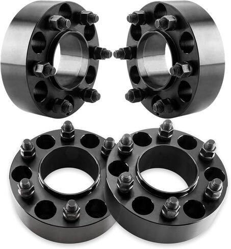 TRIBLE SIX 4Pcs 2" Thick 6 Lug Hubcentric Wheel Spacers 6x135mm to 6x135mm 14x2 Stud Black Adapters Replacement for Expedition F-150 Lincoln 2004-2014 in Saudi Arabia