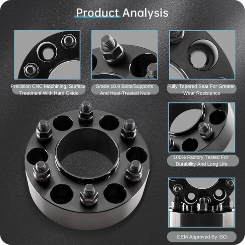 TRIBLE SIX 4Pcs 2" Thick 6 Lug Hubcentric Wheel Spacers 6x135mm to 6x135mm 14x2 Stud Black Adapters Replacement for Expedition F-150 Lincoln 2004-2014 in Saudi Arabia