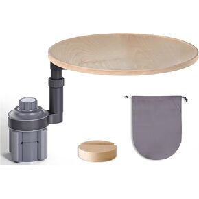 Car Desk for Laptop & Car Table Tray, Height-Adjustable 360° Rotating Wood Car Laptop Mount, Cup Holder Table, Steering Wheel Tray, Compatible with Tesla & Most Vehicles in Saudi Arabia