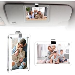 3pcs Car Sun Visor Picture Holder,Universal Magnetic Photo Clip,Clip-on Photo Frame for Dashboard or Sun Visor Personalized Car Picture Frame,2.36x3.54 Inch in Saudi Arabia