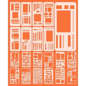 21Pcs Planner Stencils templates, Reusable Handmade Flexible Record Calendar Stencils for Journaling in Kuwait
